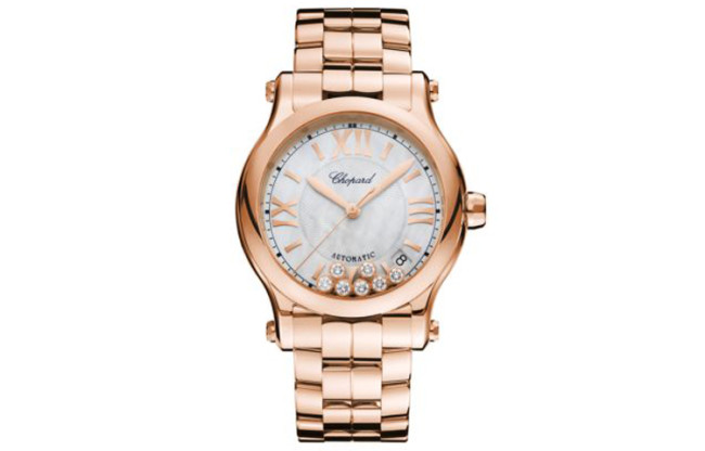CHOPARD HAPPY SPORT Automatic Mechanical Movement 30m Waterproof Women's Watch 36mm Gold Dial