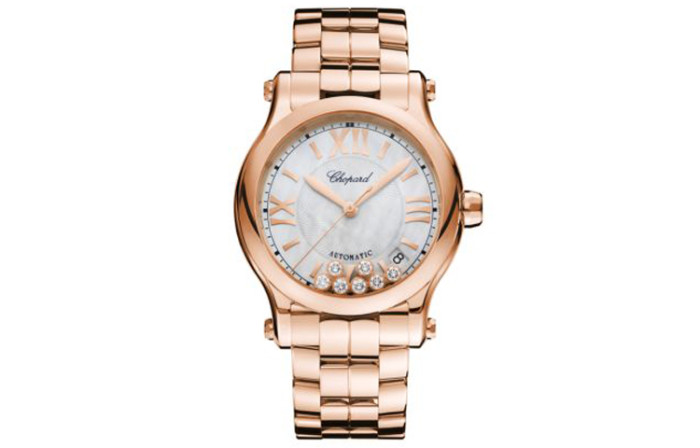 CHOPARD HAPPY SPORT Automatic Mechanical Movement 30m Waterproof Women's Watch 36mm Gold Dial