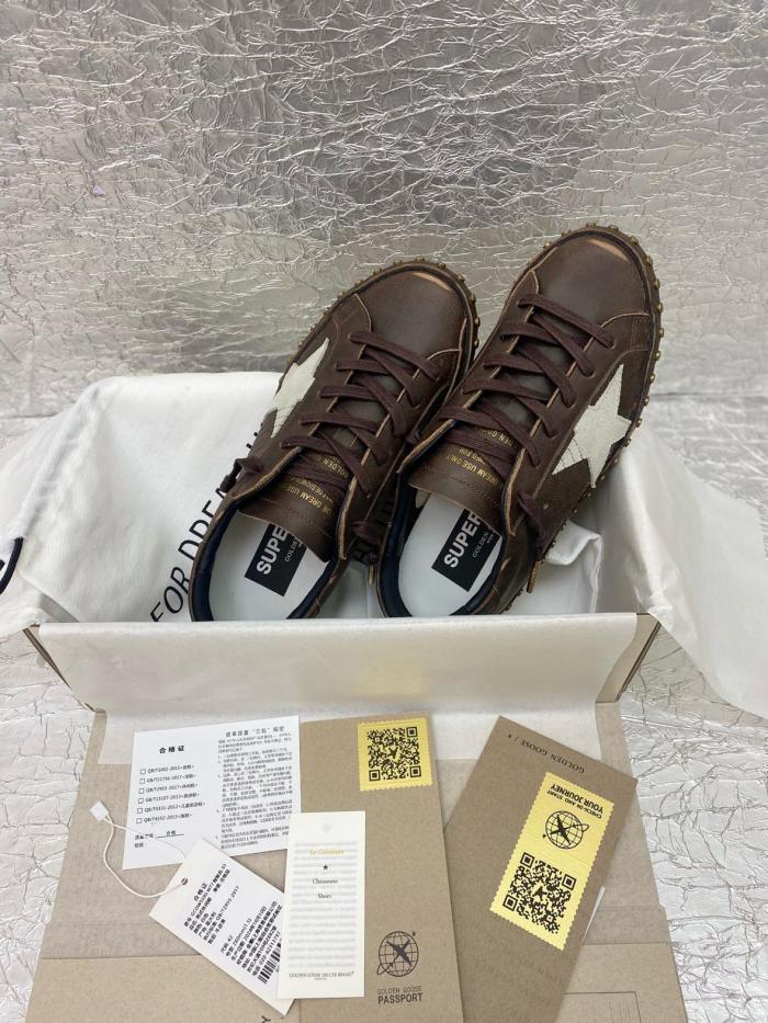 Golden Goose Super Star LTD Low top Skateboard Shoes Women's Dark Brown