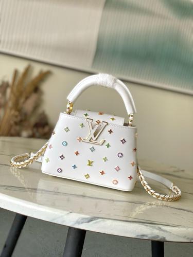 LOUIS VUITTON X Takashi Murakami Capucines Mini White M14165 L21cm W8cm H13.6cm