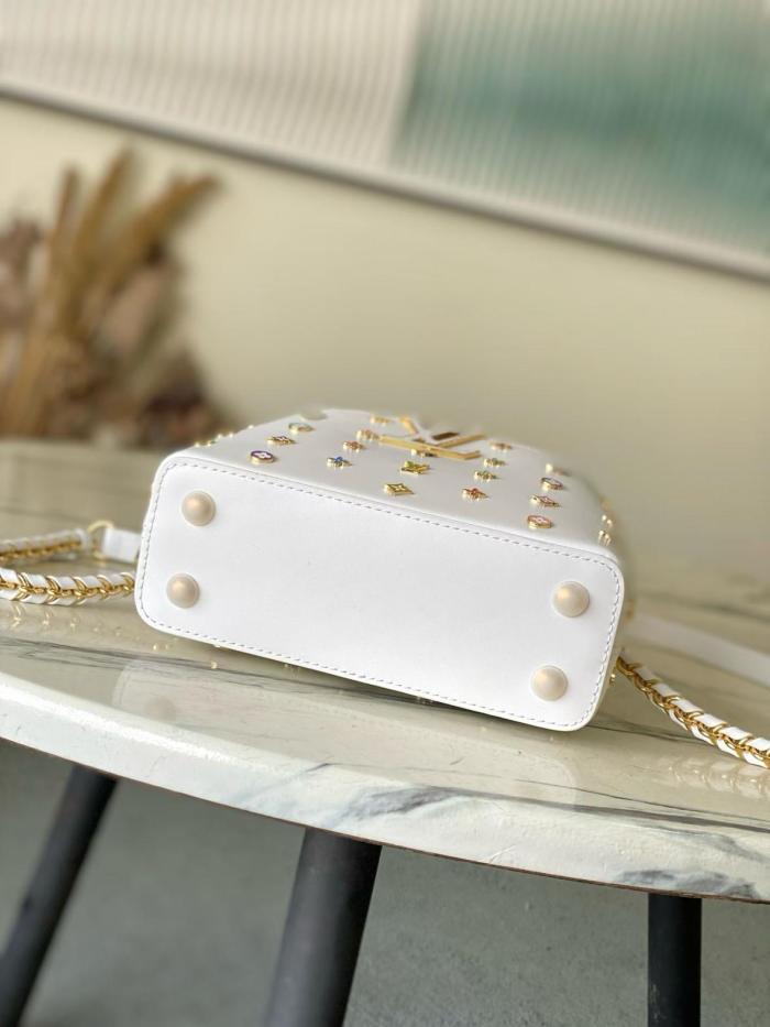 LOUIS VUITTON X Takashi Murakami Capucines Mini White M14165 L21cm W8cm H13.6cm