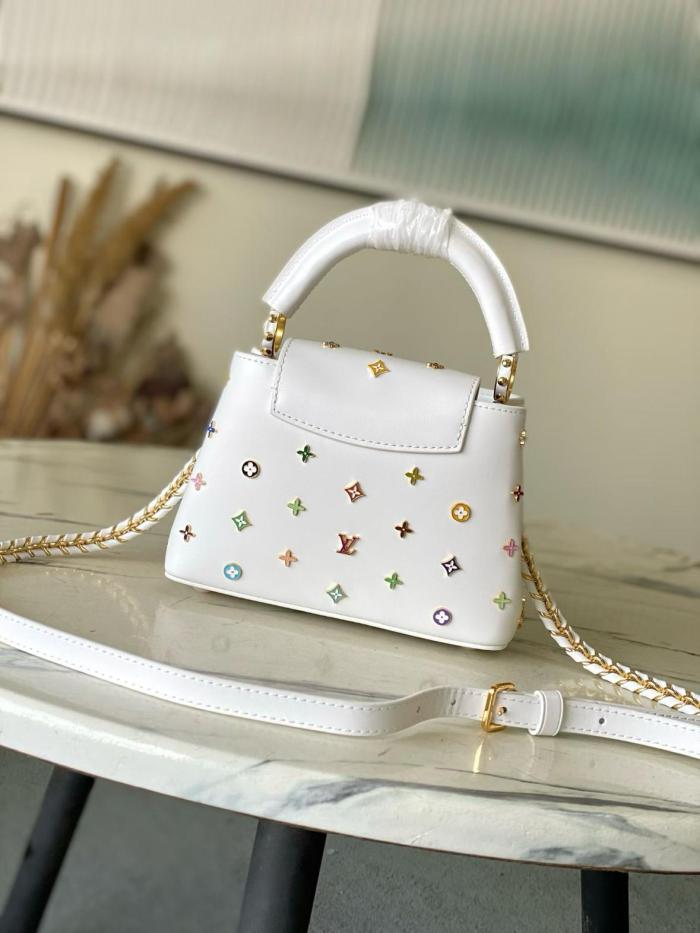 LOUIS VUITTON X Takashi Murakami Capucines Mini White M14165 L21cm W8cm H13.6cm