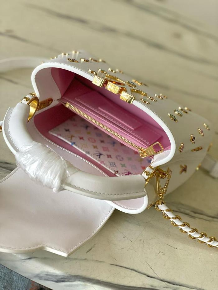 LOUIS VUITTON X Takashi Murakami Capucines Mini White M14165 L21cm W8cm H13.6cm