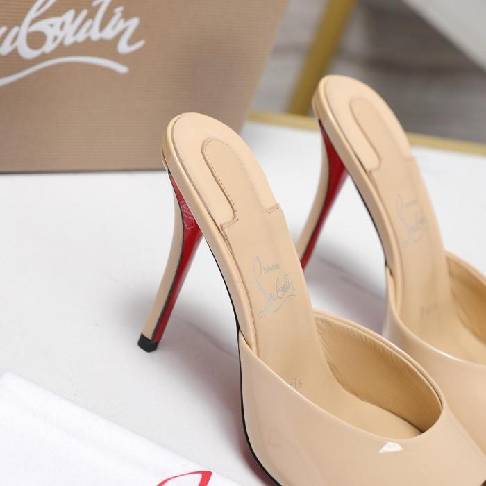 Christian Louboutin CL Quiet Slide Slippers Women's Brown