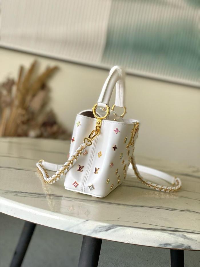 LOUIS VUITTON X Takashi Murakami Capucines Mini White M14165 L21cm W8cm H13.6cm