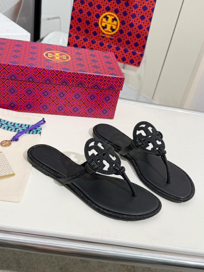 TORY BURCH Miller Crystal-embellished Slides