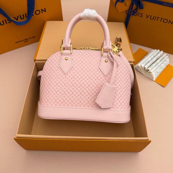 LOUIS VUITTON Alma BB Calfskin Shoulder Bag, Crossbody Bag, Handbag Small Women's Pink M29416 L23.5cm W11.5cm H17.5cm