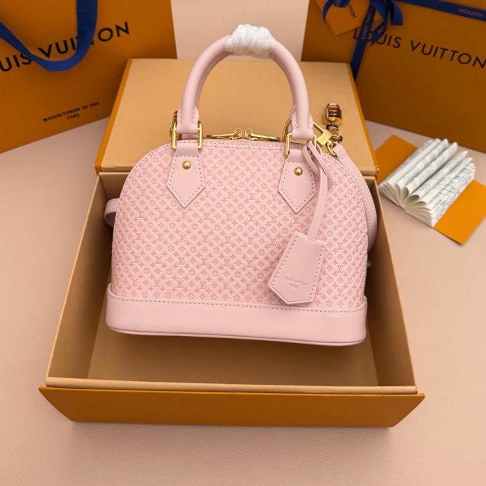 LOUIS VUITTON Alma BB Calfskin Shoulder Bag, Crossbody Bag, Handbag Small Women's Pink M29416 L23.5cm W11.5cm H17.5cm