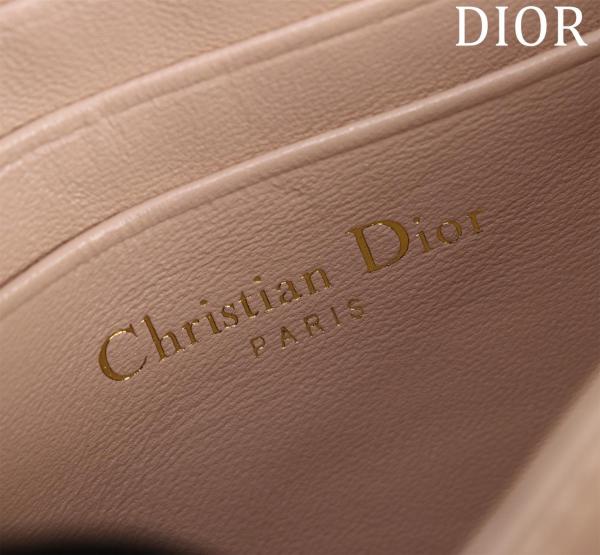 DIOR My Dior Sheepskin Crossbody Handbag Mini Women's Rouge Beige S0980ONMJ-M51U L21cm W4.5cm H11.5cm