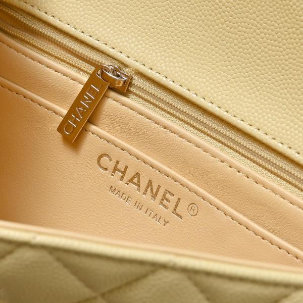 CHANEL Classic Flap CF Lambskin Shoulder Bag, Crossbody Bag Mini Women's Yellow A69900-Y04059-NG754 L20cm W6cm H12cm