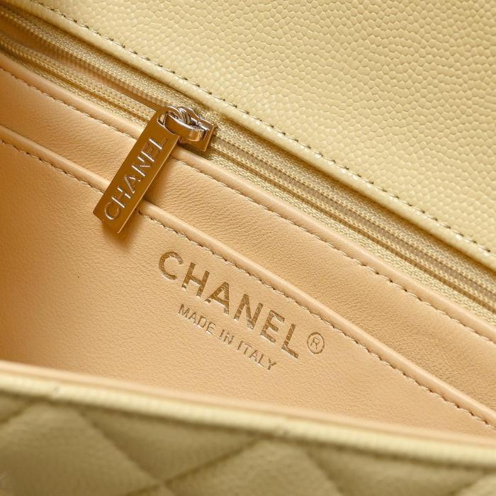 CHANEL Classic Flap CF Lambskin Shoulder Bag, Crossbody Bag Mini Women's Yellow A69900-Y04059-NG754 L20cm W6cm H12cm
