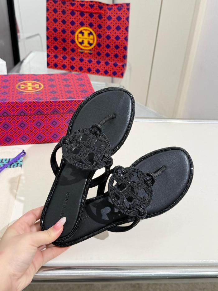 TORY BURCH Miller Crystal-embellished Slides