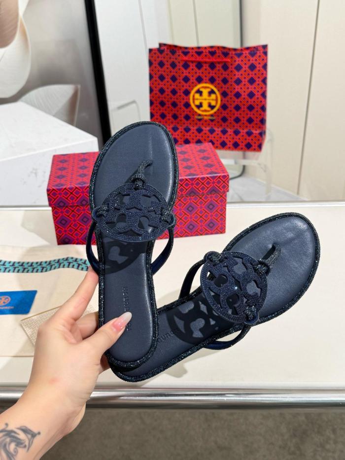 TORY BURCH Miller Pavé Crystal-embellished Sandals