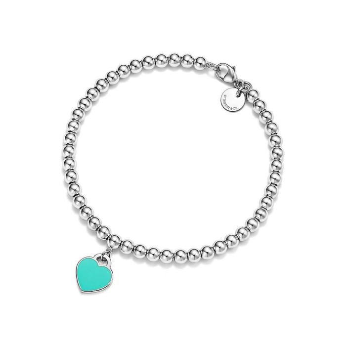 TIFFANY & CO. Return To Tiffany Collection 925 Sterling Silver Enamel Bracelets Women's