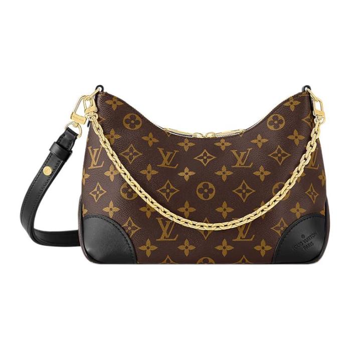 LOUIS VUITTON Boulogne Monogram Black/Brown M45831 L26cm W9.5cm H16cm