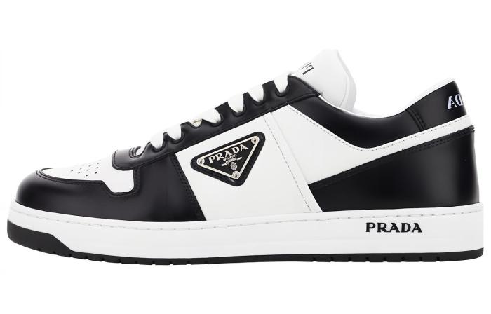 PRADA Downtown Low top Stylish Skateboarding Shoes Black White