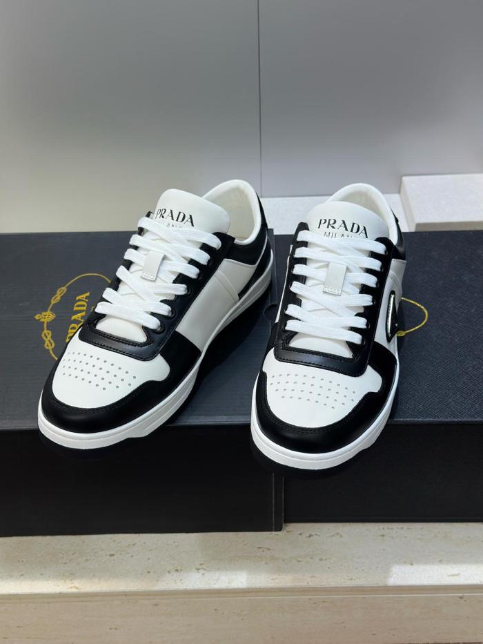 PRADA Downtown Low top Stylish Skateboarding Shoes Black White