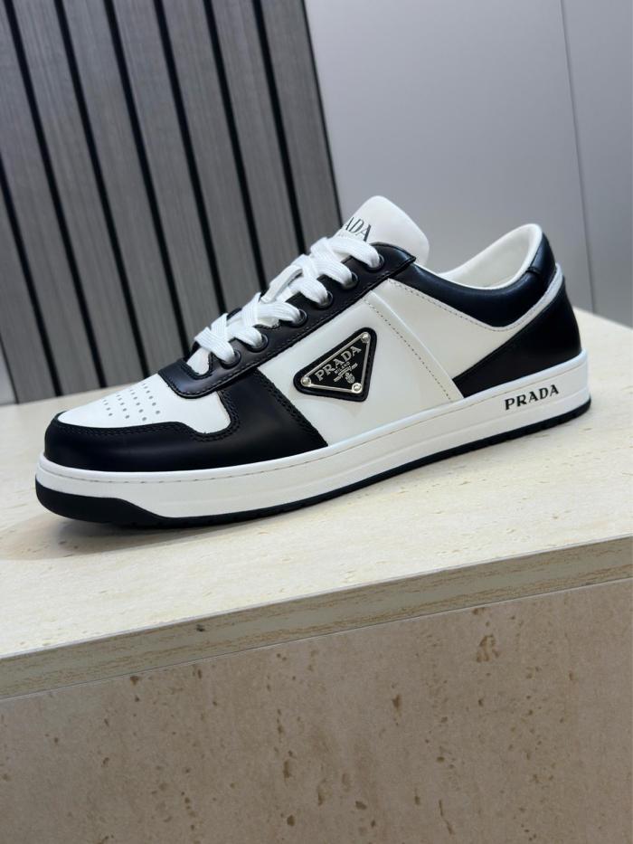 PRADA Downtown Low top Stylish Skateboarding Shoes Black White