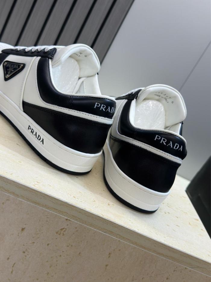 PRADA Downtown Low top Stylish Skateboarding Shoes Black White