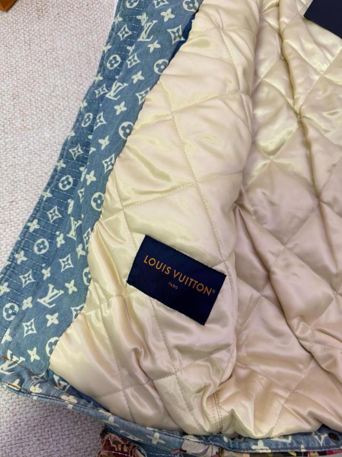 Louis Vuitton 2010s Destroyed Workwear denim jacket