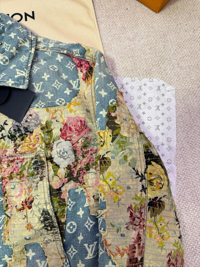 Louis Vuitton 2010s Destroyed Workwear denim jacket