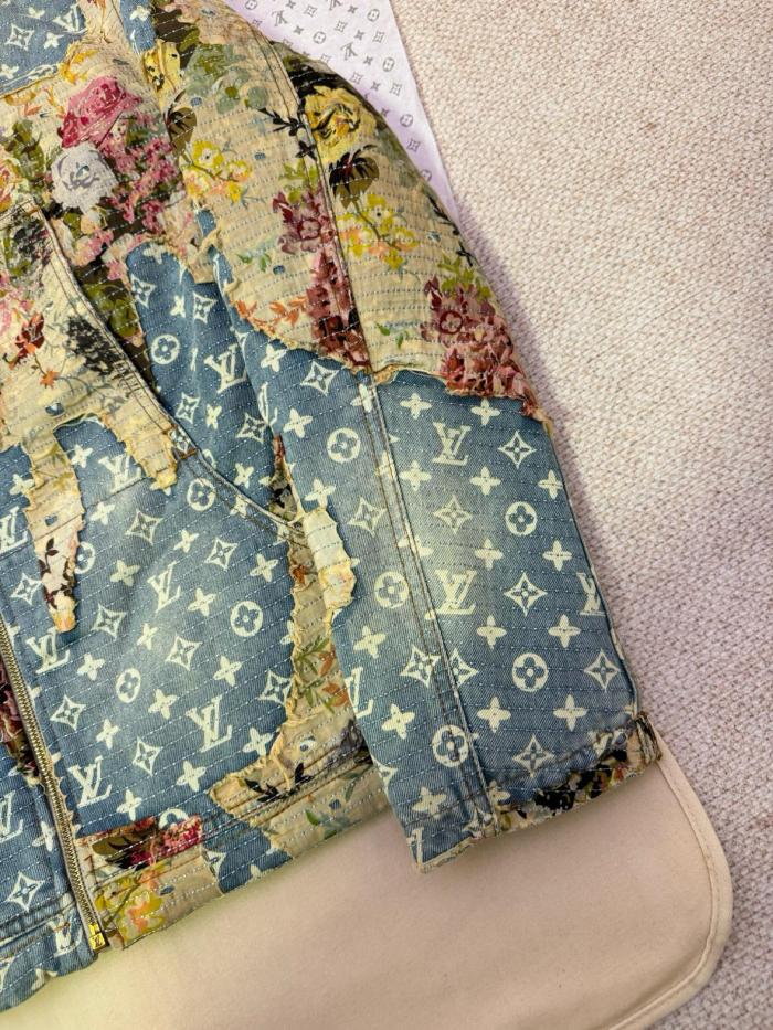 Louis Vuitton 2010s Destroyed Workwear denim jacket