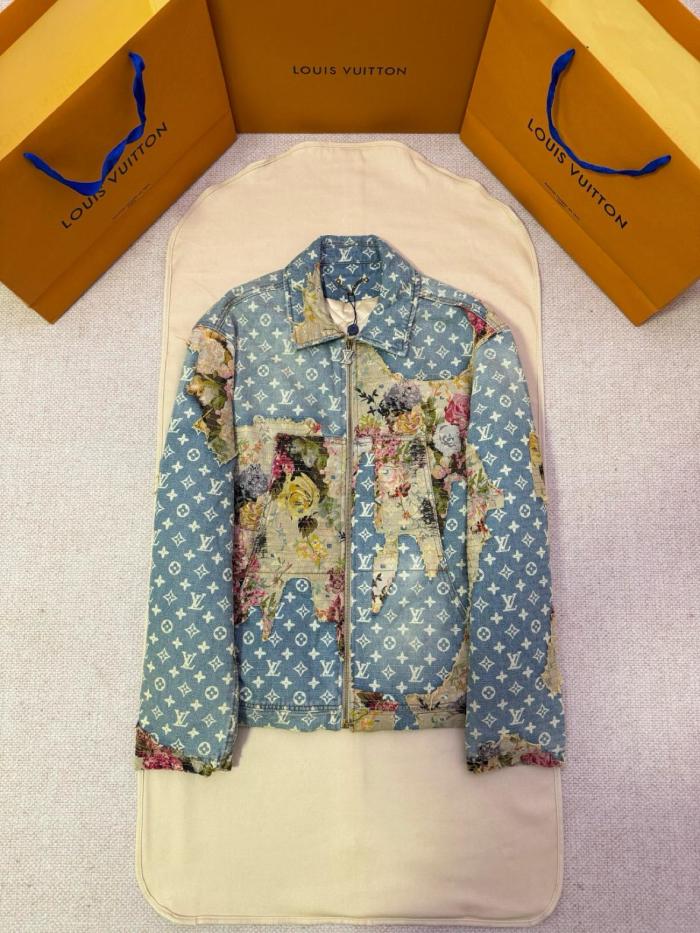 Louis Vuitton 2010s Destroyed Workwear denim jacket