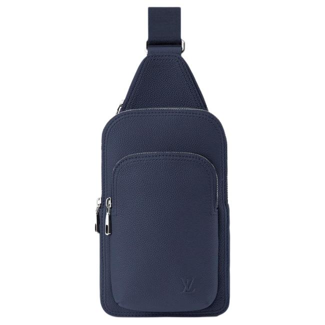 LOUIS VUITTON Avenue Calfskin Sling Bag Small Men's Marine Blue M15269 L16cm W5.7cm H33cm