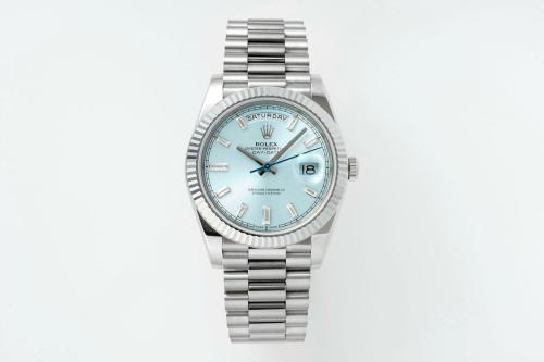 ROLEX Dog Collar, Sunday Calendar Automatic Mechanical Movement 100m Waterproof Men's Watches Watch Blue Dial Case Diameter/Size 40mm