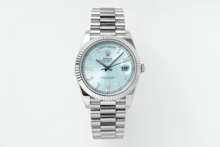 ROLEX Dog Collar, Sunday Calendar Automatic Mechanical Movement 100m Waterproof Men's Watches Watch Blue Dial Case Diameter/Size 40mm