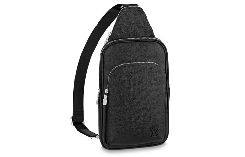 LOUIS VUITTON Avenue Calfskin Sling Bag Small Men's Marine Black M30863 L20*W7*H31cm