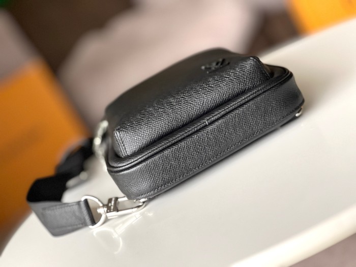 LOUIS VUITTON Avenue Calfskin Sling Bag Small Men's Marine Black M30863 L20*W7*H31cm