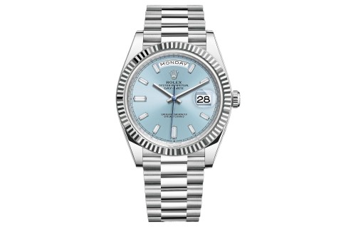 ROLEX Dog Collar, Sunday Calendar Automatic Mechanical Movement 100m Waterproof Men's Watches Watch Blue Dial Case Diameter/Size 40mm