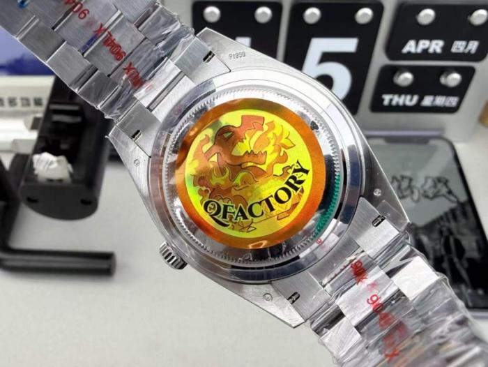 ROLEX Dog Collar, Sunday Calendar Automatic Mechanical Movement Men's Watches Watch 40mm White Dial