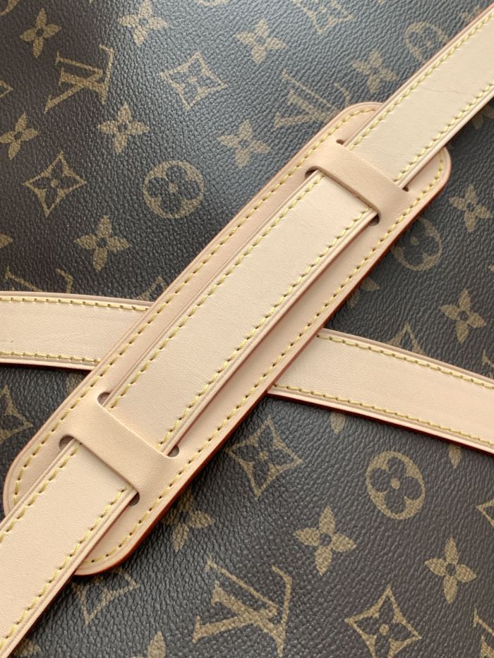 LOUIS VUITTON Keepall Canvas With Leather Travel Bag, Shoulder Bag, Crossbody Bag, Handbag Men's Brown M41414 Bag L55cm W26cm H31cm