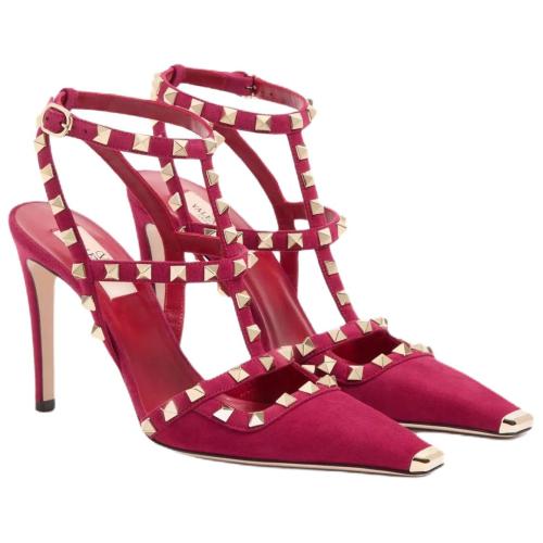 Valentino Rockstud High Heels Women's Pink