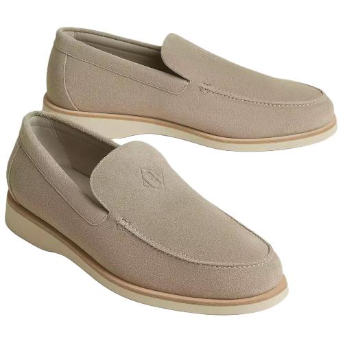 HERMES Low Calfskin Casual Leather Shoes Men's Beige