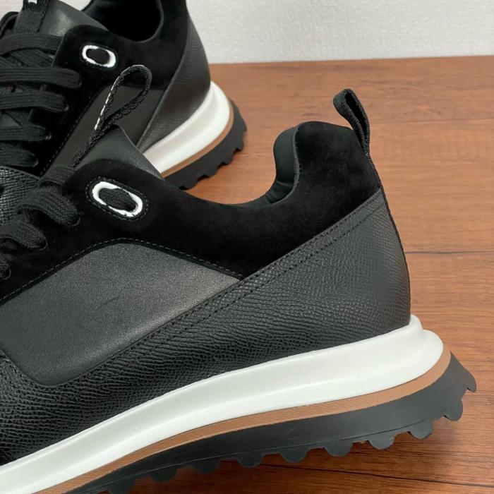 HERMES Leader Low top Casual Shoes Men's Black