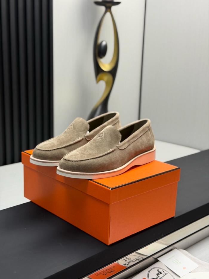 HERMES Casual Shoes 2.5cm Men's Gray