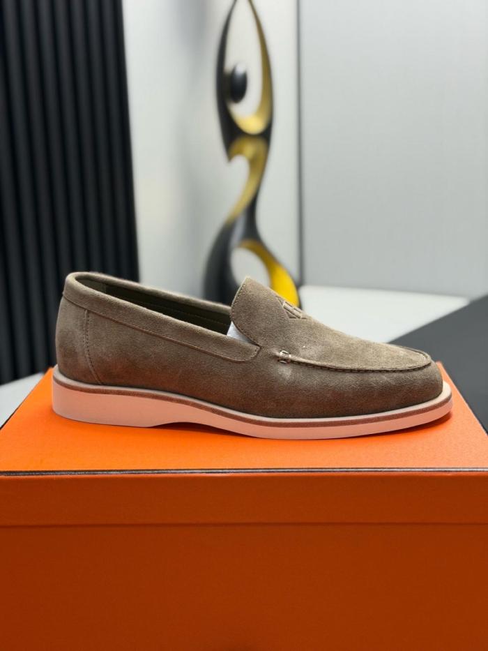 HERMES Casual Shoes 2.5cm Men's Gray