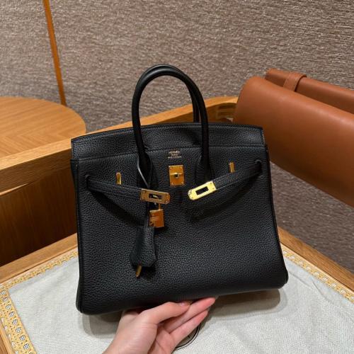 HERMES Birkin Togo Calfskin Birkin Bag Handbag 25 Women's 89 Noir Black H041344CC89 L25cm W13cm H20cm
