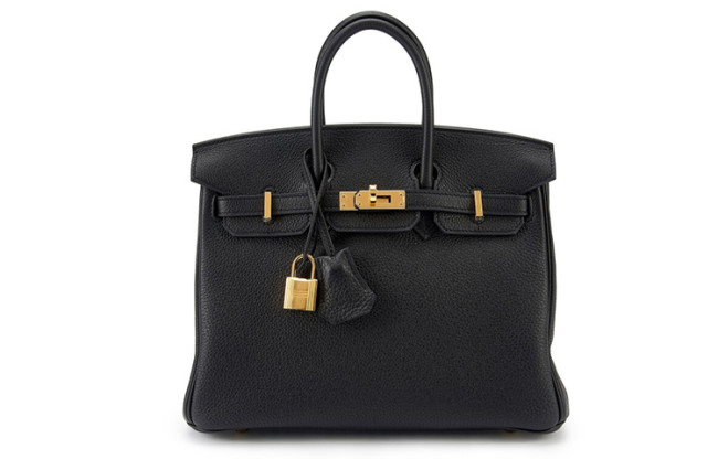 HERMES Birkin Togo Calfskin Birkin Bag Handbag 25 Women's 89 Noir Black H041344CC89 L25cm W13cm H20cm