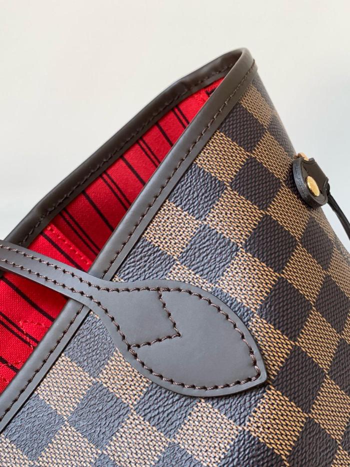 LOUIS VUITTON Damier Ebene Coated Canvas Tote Bag, Shopping Bag, Handbag, Shoulder Bag Medium Women's Brown N40599 L31cm W14cm H28cm