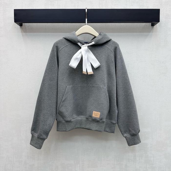 LOUIS VUITTON Sweatshirts Women's Gray Hooded Non Detachable Moderate Other