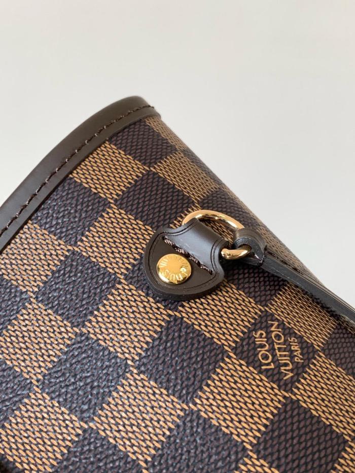 LOUIS VUITTON Damier Ebene Coated Canvas Tote Bag, Shopping Bag, Handbag, Shoulder Bag Medium Women's Brown N40599 L31cm W14cm H28cm