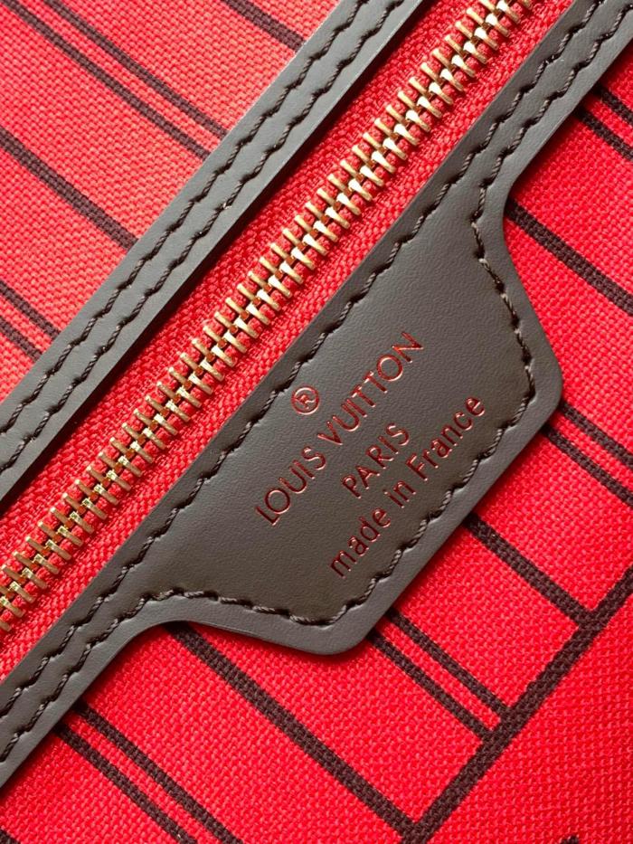 LOUIS VUITTON Damier Ebene Coated Canvas Tote Bag, Shopping Bag, Handbag, Shoulder Bag Medium Women's Brown N40599 L31cm W14cm H28cm