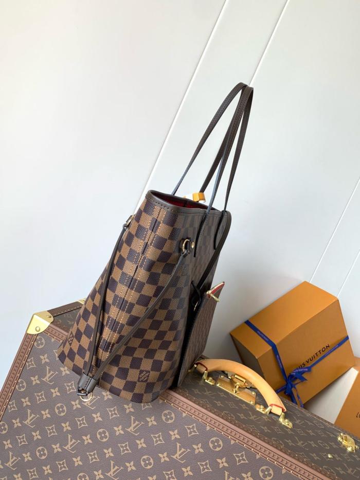 LOUIS VUITTON Damier Ebene Coated Canvas Tote Bag, Shopping Bag, Handbag, Shoulder Bag Medium Women's Brown N40599 L31cm W14cm H28cm