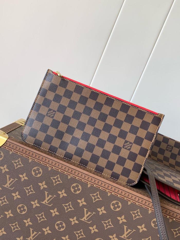 LOUIS VUITTON Damier Ebene Coated Canvas Tote Bag, Shopping Bag, Handbag, Shoulder Bag Medium Women's Brown N40599 L31cm W14cm H28cm