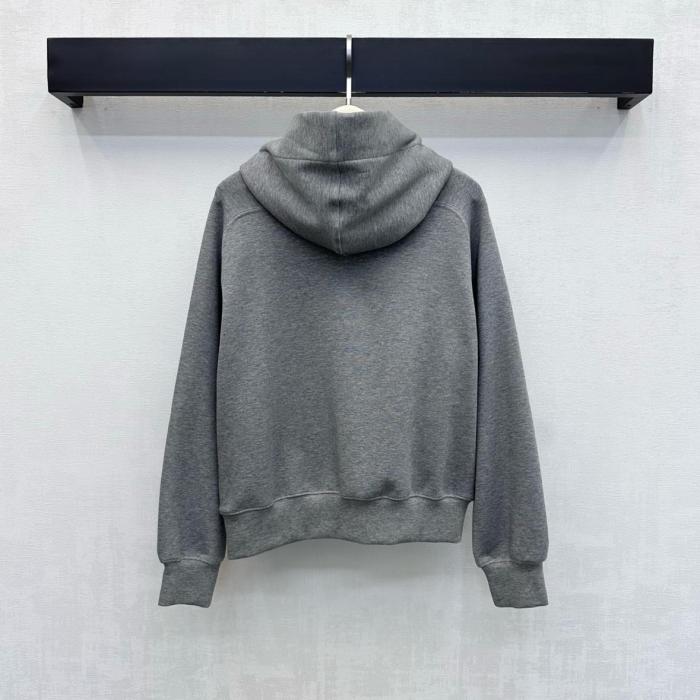 LOUIS VUITTON Sweatshirts Women's Gray Hooded Non Detachable Moderate Other