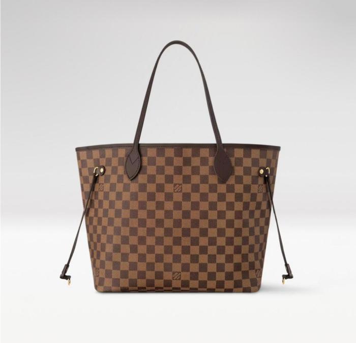 LOUIS VUITTON Damier Ebene Coated Canvas Tote Bag, Shopping Bag, Handbag, Shoulder Bag Medium Women's Brown N40599 L31cm W14cm H28cm